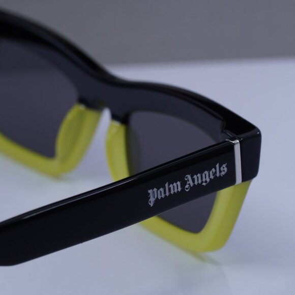 Palm Angels PERI108 MELROSE 1807 Cat Eye Sunglasses - Black/Yellow/Grey - Picture 8 of 9